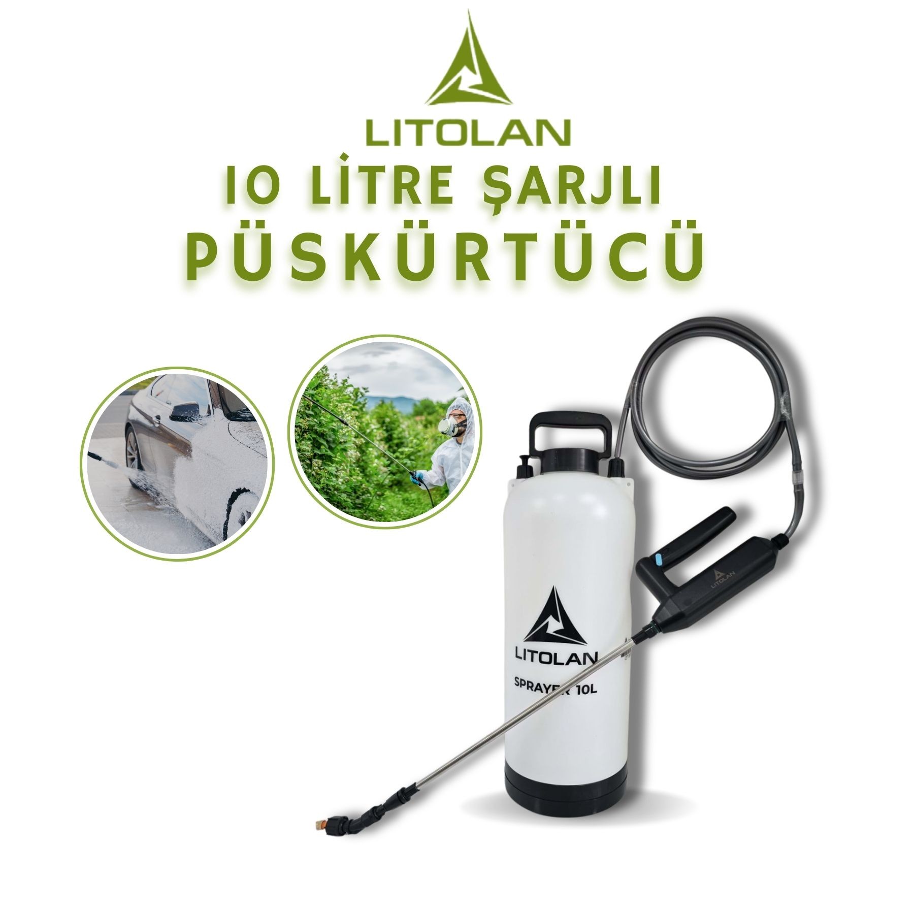 Zirai İlaçlama Pompası Şarjlı 10 Lt