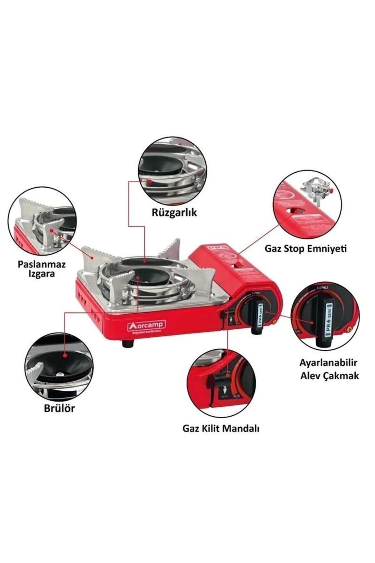 Tekli Portatif Ocak Mini Kırmızı Ck-506