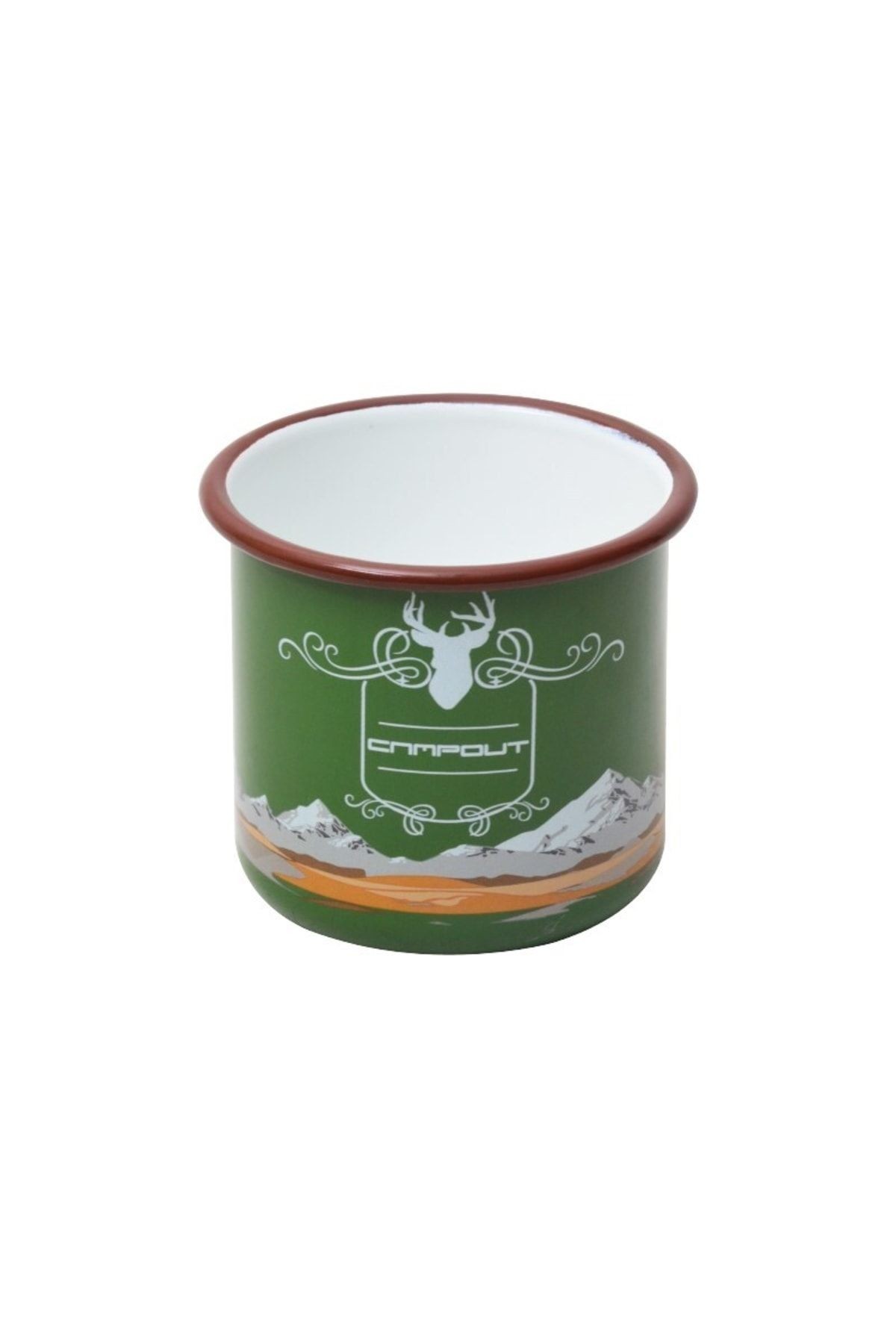 Haki 90 X 80 CAMPOUT Emaye Kupa Haki 270ml Paslanmaz Çelik