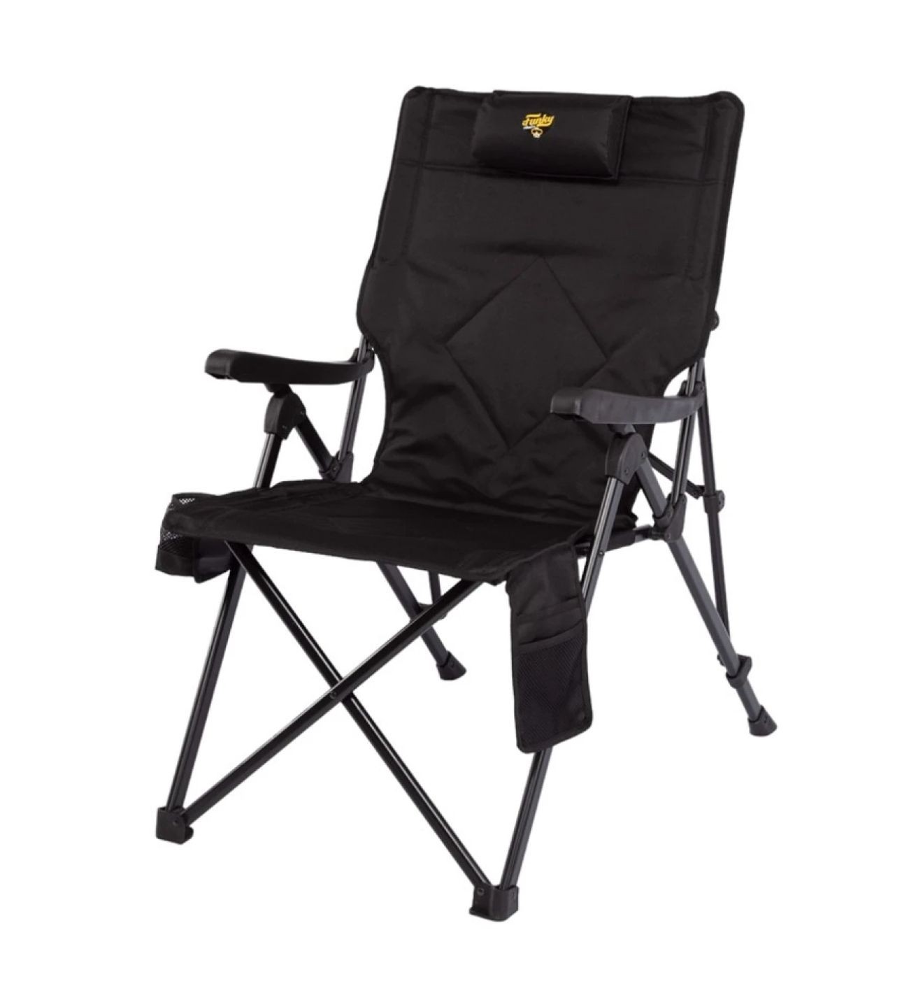 Comfort 3 Kademeli Katlanabilir Kamp Sandalyesi-Siyah