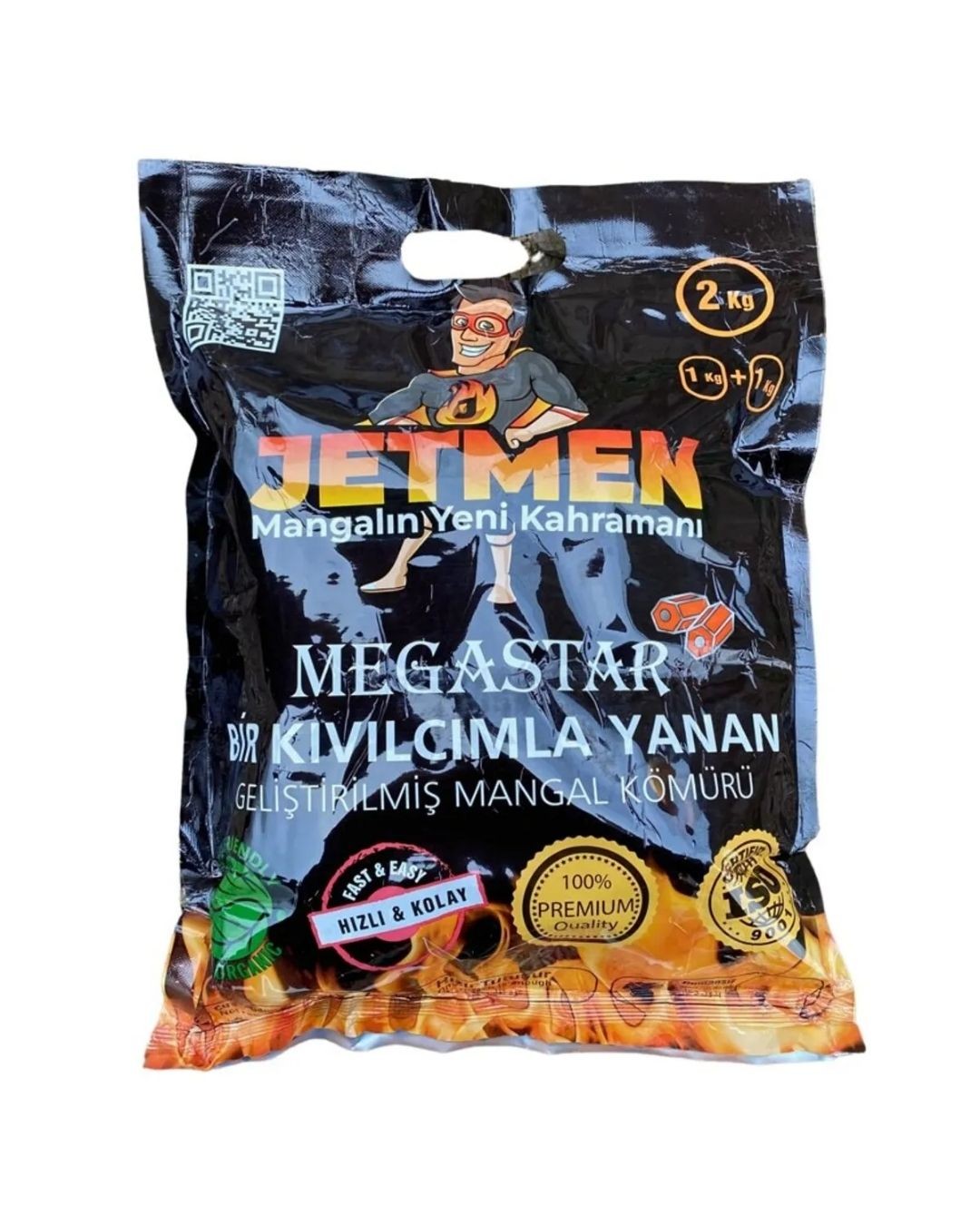 Megastar Mangal Kömürü 2kg – Zahmetsiz ve Lezzetli Mangal Keyfi