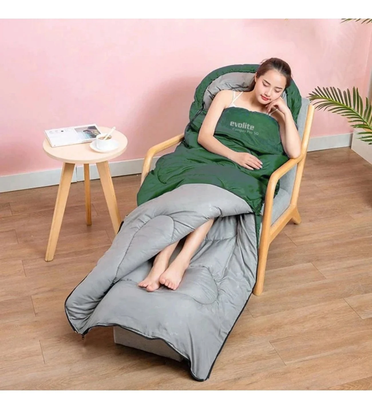 Camper Pro SQ Birleştirilebilir 2 Kişilik Uyku Tulumu Haki