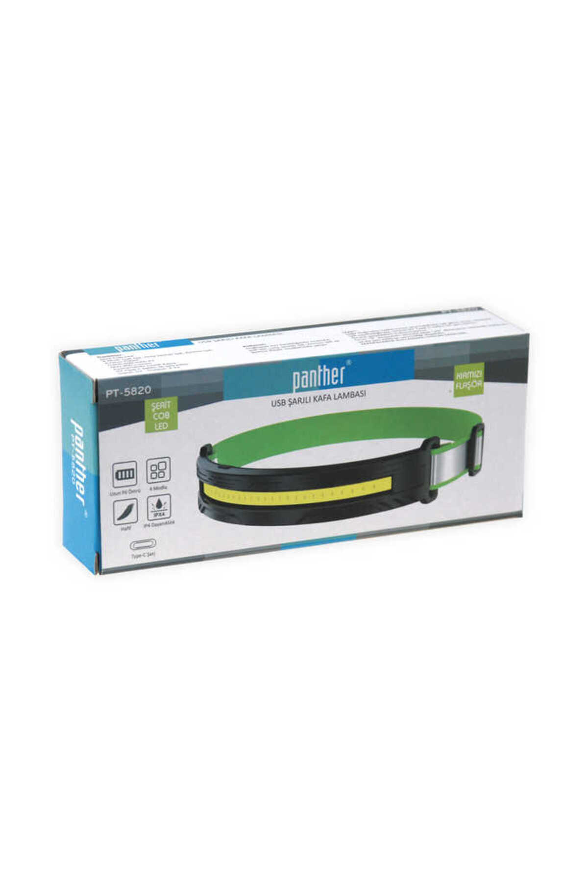Pt-5820 Şerit Cob Led Usb Şarjlı Kafa Lambası