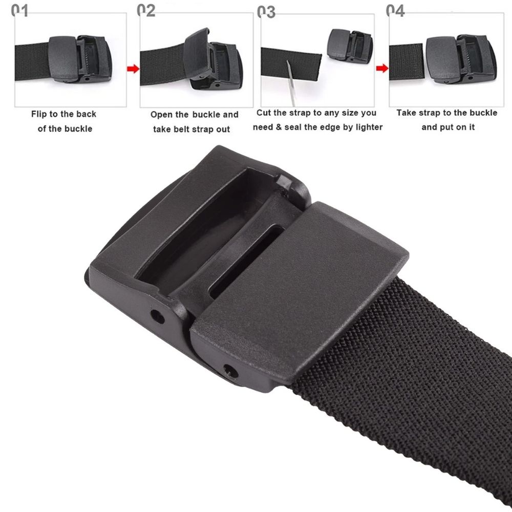 Outdoor Stretch Kemer 4 Cm 125 Cm Siyah