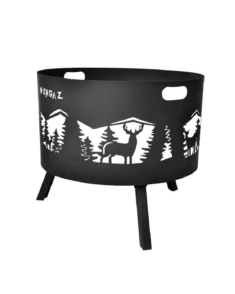 Orman Şöminesi Geyik Desen