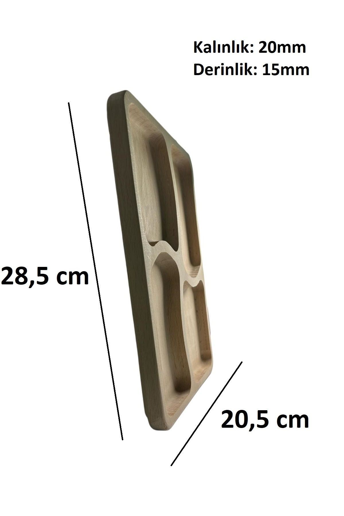 Ahşap Bölmeli Kahvaltılık Çerezlik