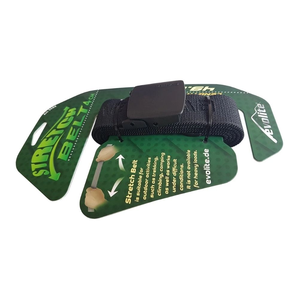 Outdoor Stretch Kemer 4 Cm 125 Cm Siyah