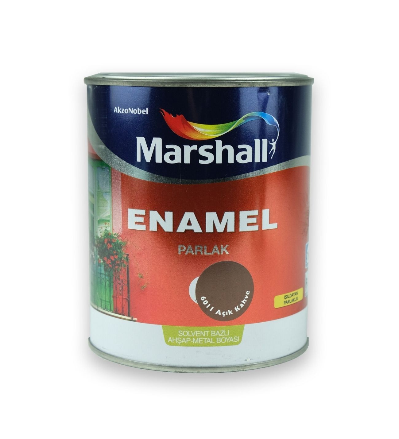 Enamel Parlak Ahşap Metal Boyası Açık Kahve 2,5 L