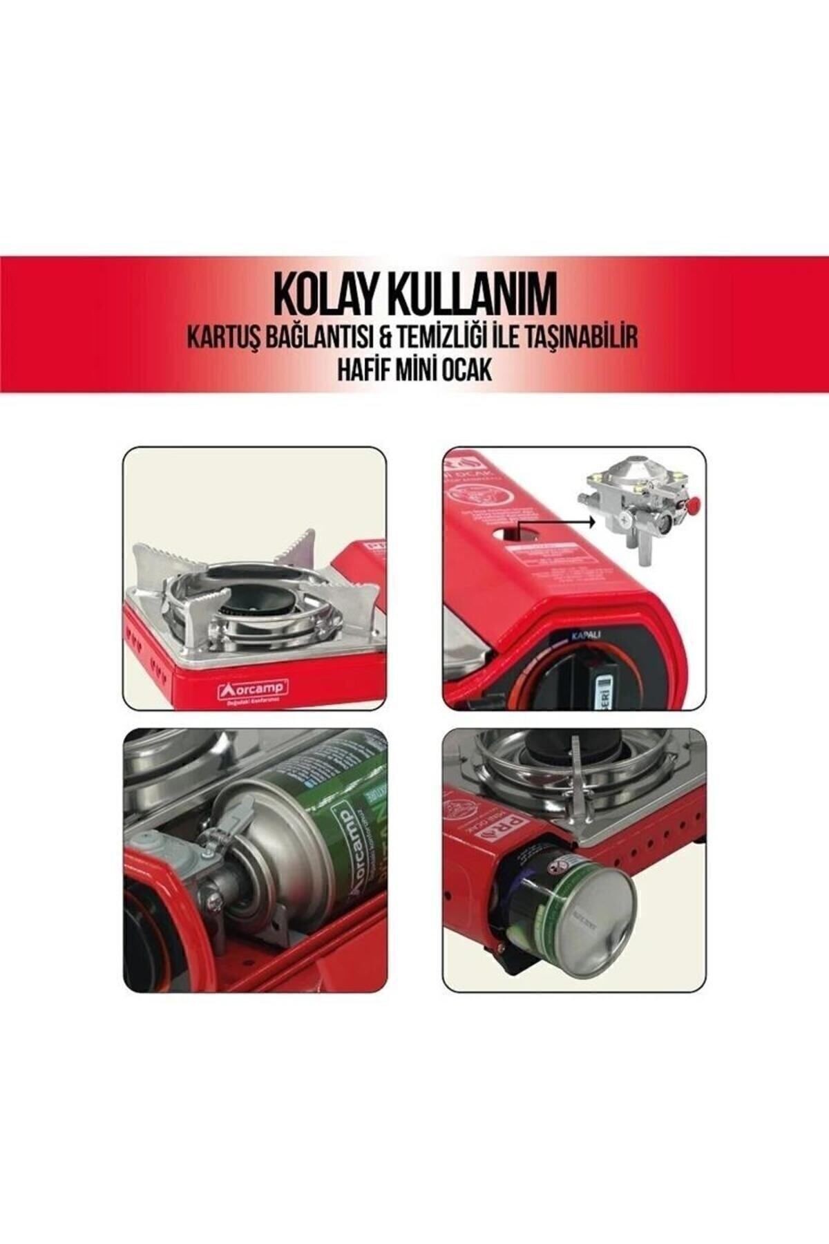 Tekli Portatif Ocak Mini Kırmızı Ck-506