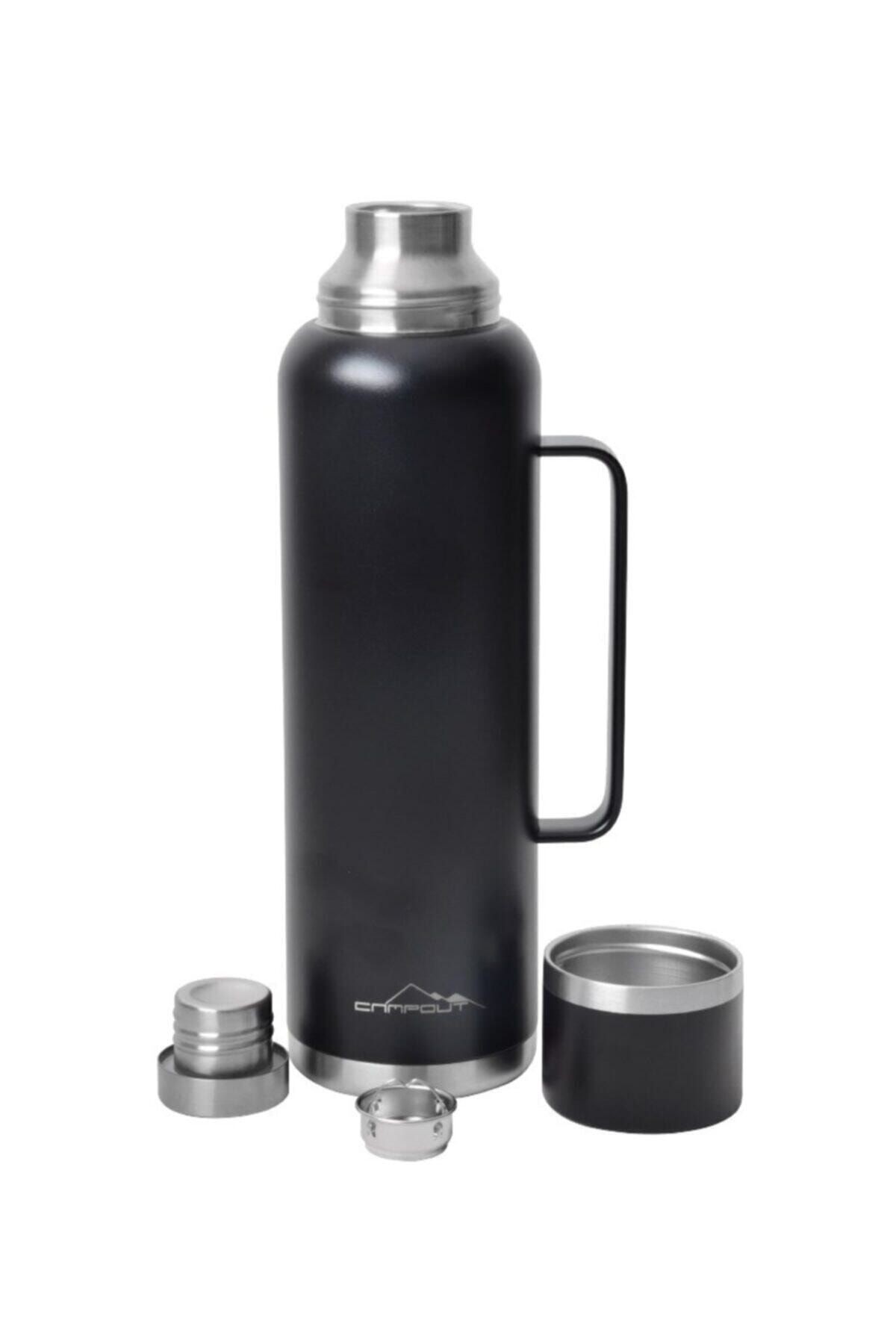 Campout Çift Katmanlı Termos Siyah 1500Ml