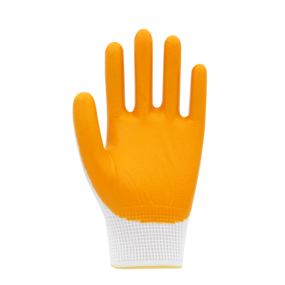 Pn7 No:9 Polyester Astarlı Nitril Eldiven Sarı 12 Çift