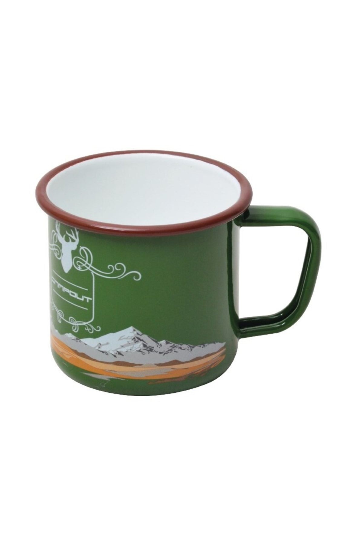 Haki 90 X 80 CAMPOUT Emaye Kupa Haki 270ml Paslanmaz Çelik