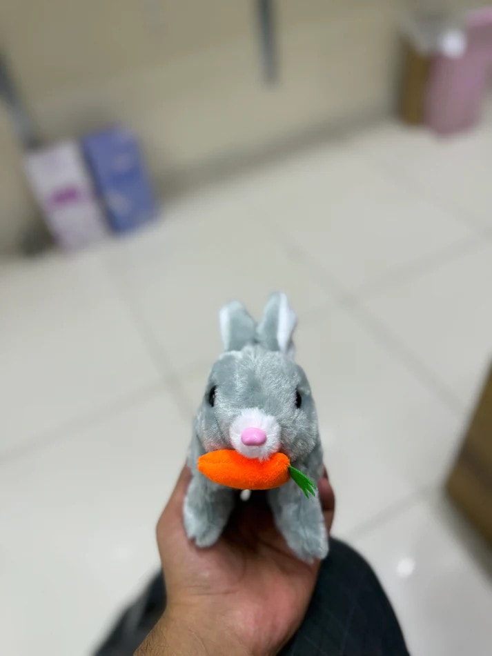 “Sevimli Peluş Tavşan 🐇 | Pilli, Sesli, Işıklı ve Zıplayan Oyuncak” (Kapıda Ödeme Mevcut)