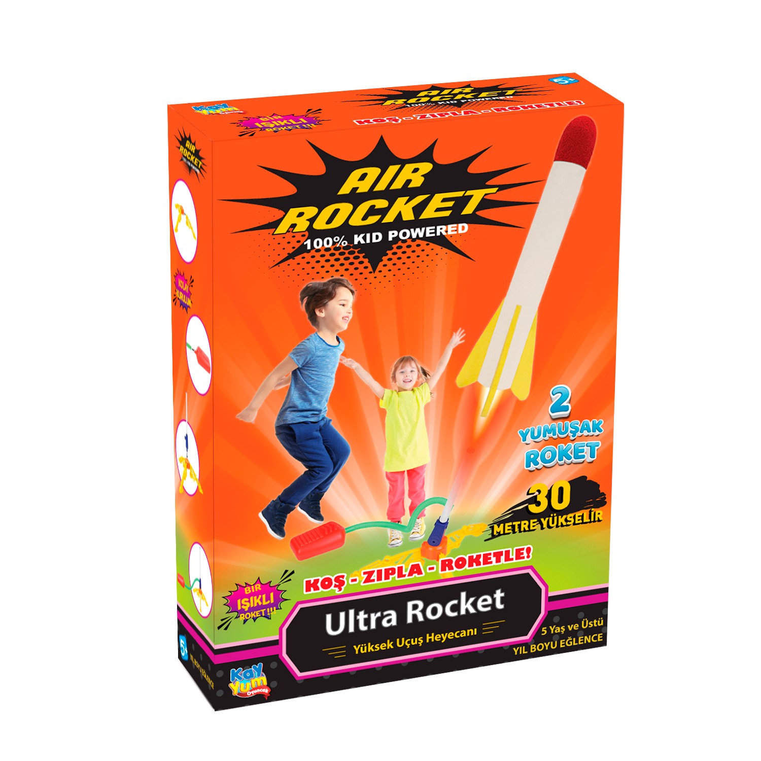 Air Rocket Oyuncak 2 Roket Ve Havalı Roketatar Tekli Açık Hava Oyuncağı