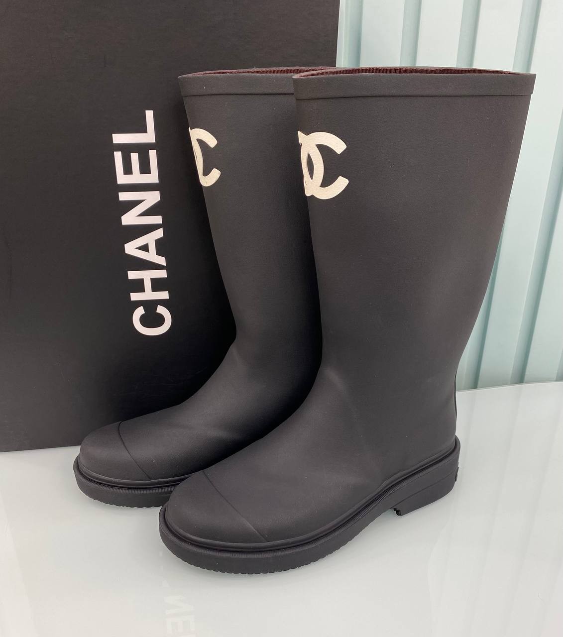 CC Leather Rain Boots的图片