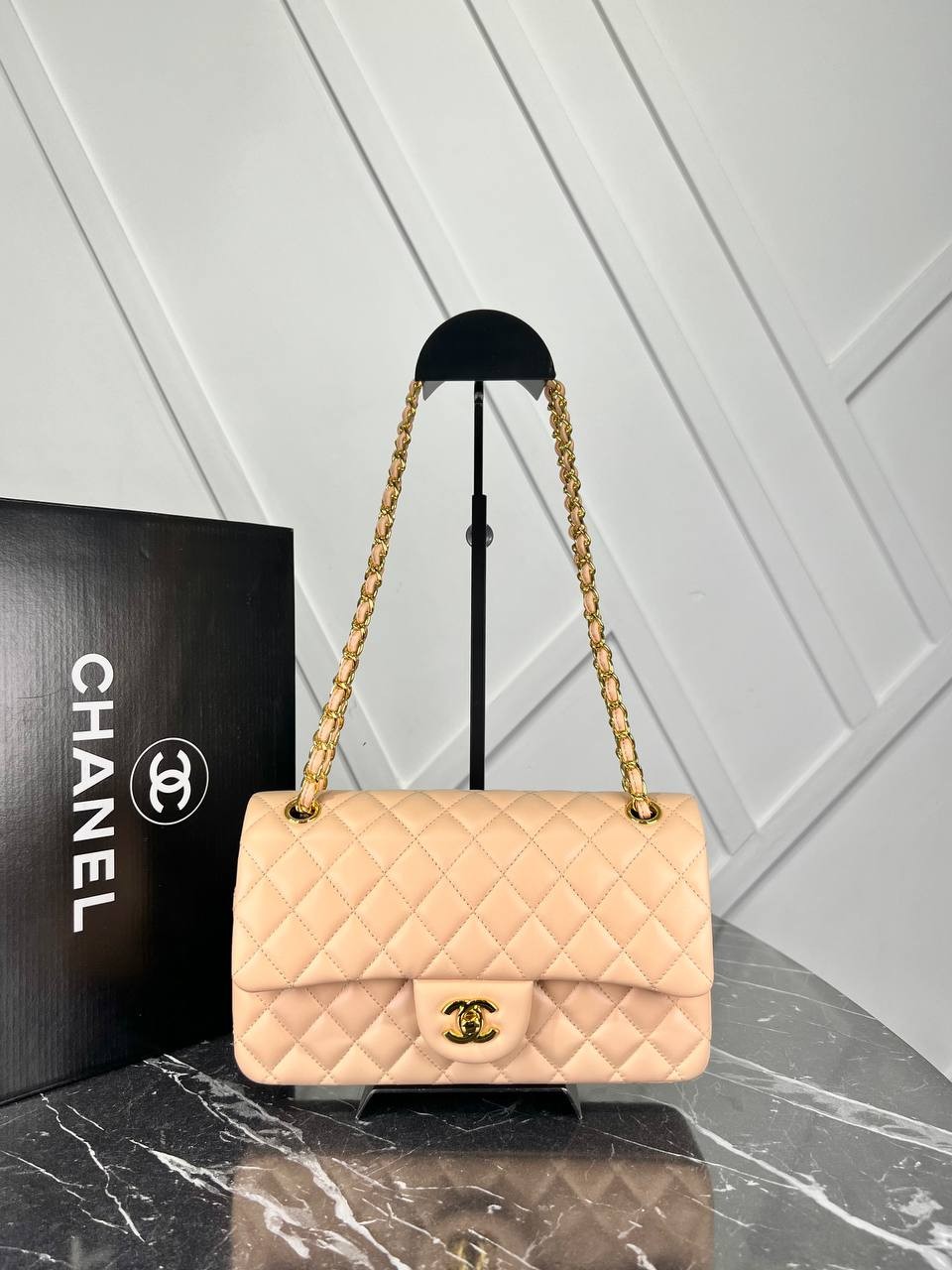 Picture of 2.55 Cappitone Classic Flap Bag  - Beige