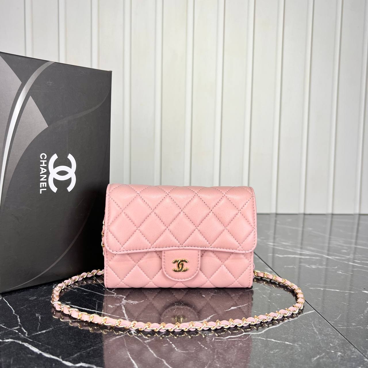 Coco Woc  Chain Clutch  Small Wallet - Pink的图片