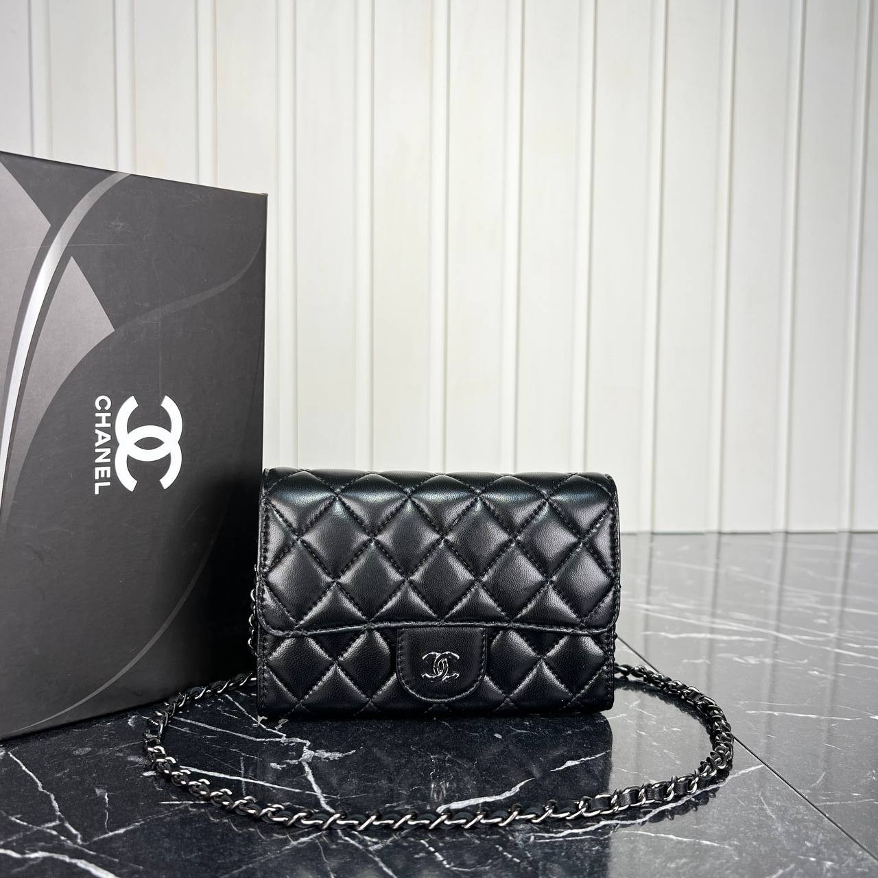 Picture of Coco Woc  Chain Clutch  Small Wallet - Black Hardware