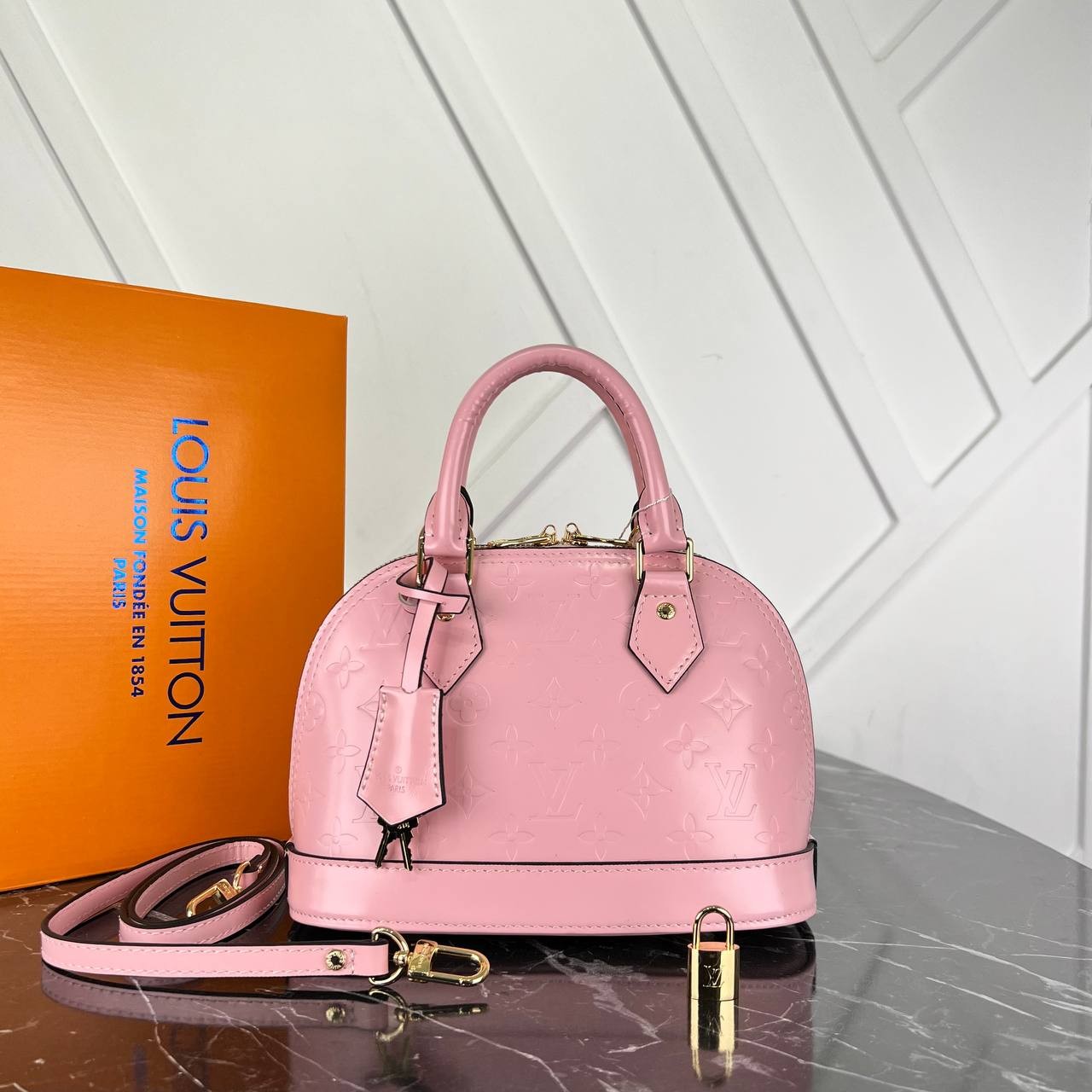 Picture of Alma BB Monongram Bag - Pink