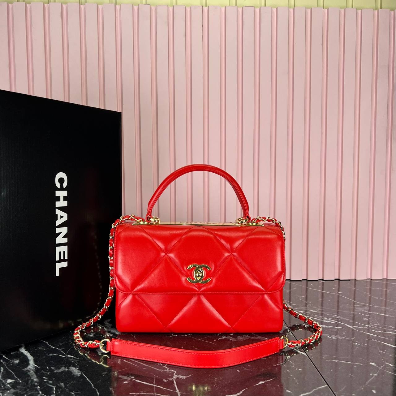 Picture of Coco Leather Bag - Red