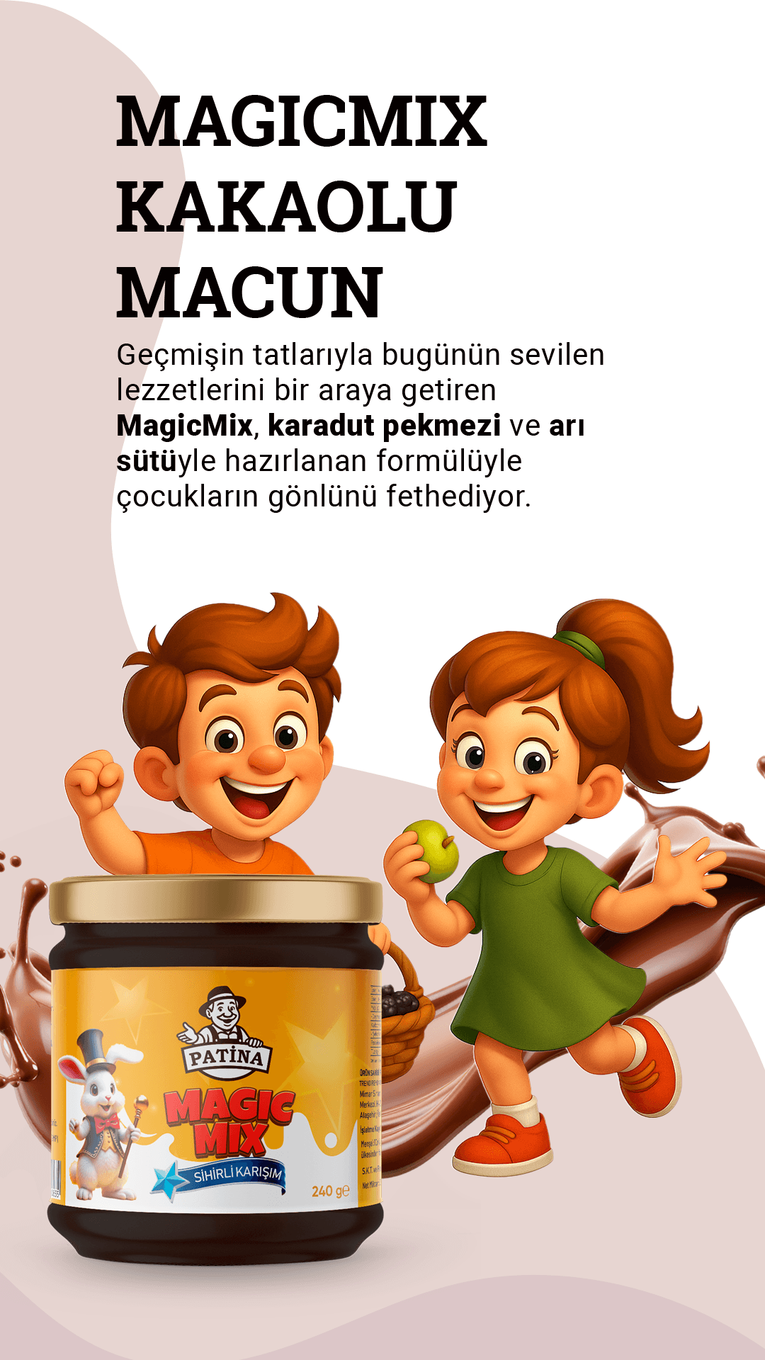 Kakaolu ve Karadut Pekmezli Magicmix Bitkisel Karışım Geleneksel Gıda