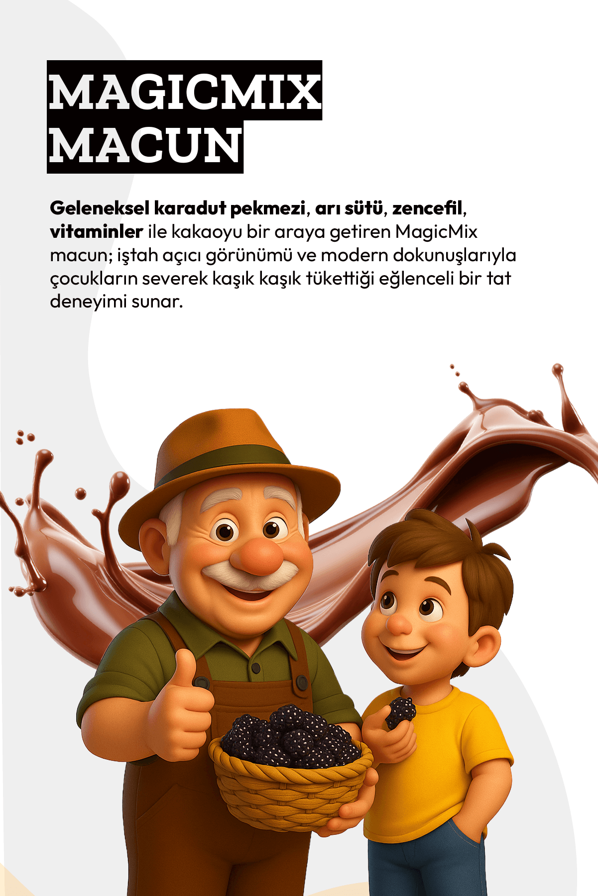 Kakaolu ve Karadut Pekmezli Magicmix Bitkisel Karışım Geleneksel Gıda