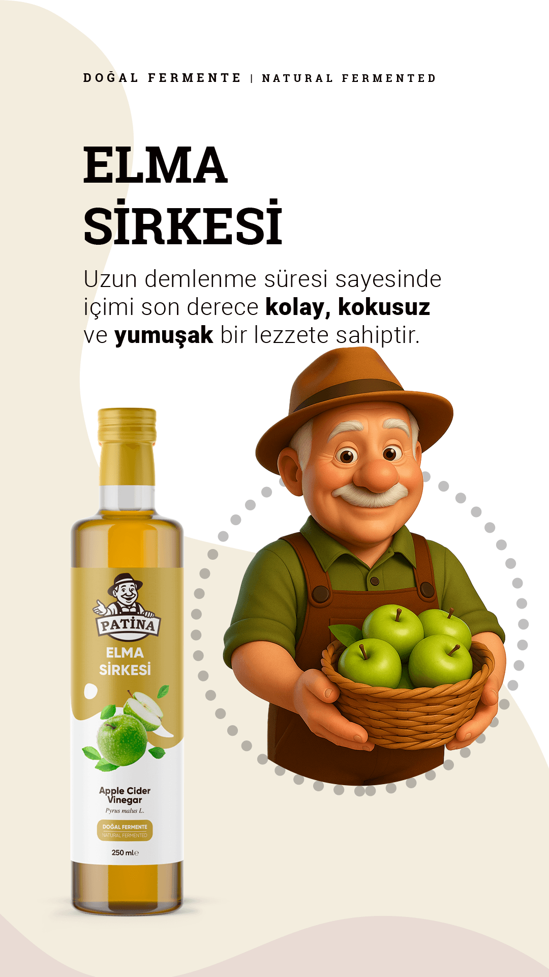 Doğal Fermantasyon Yeşil Elma Sirkesi