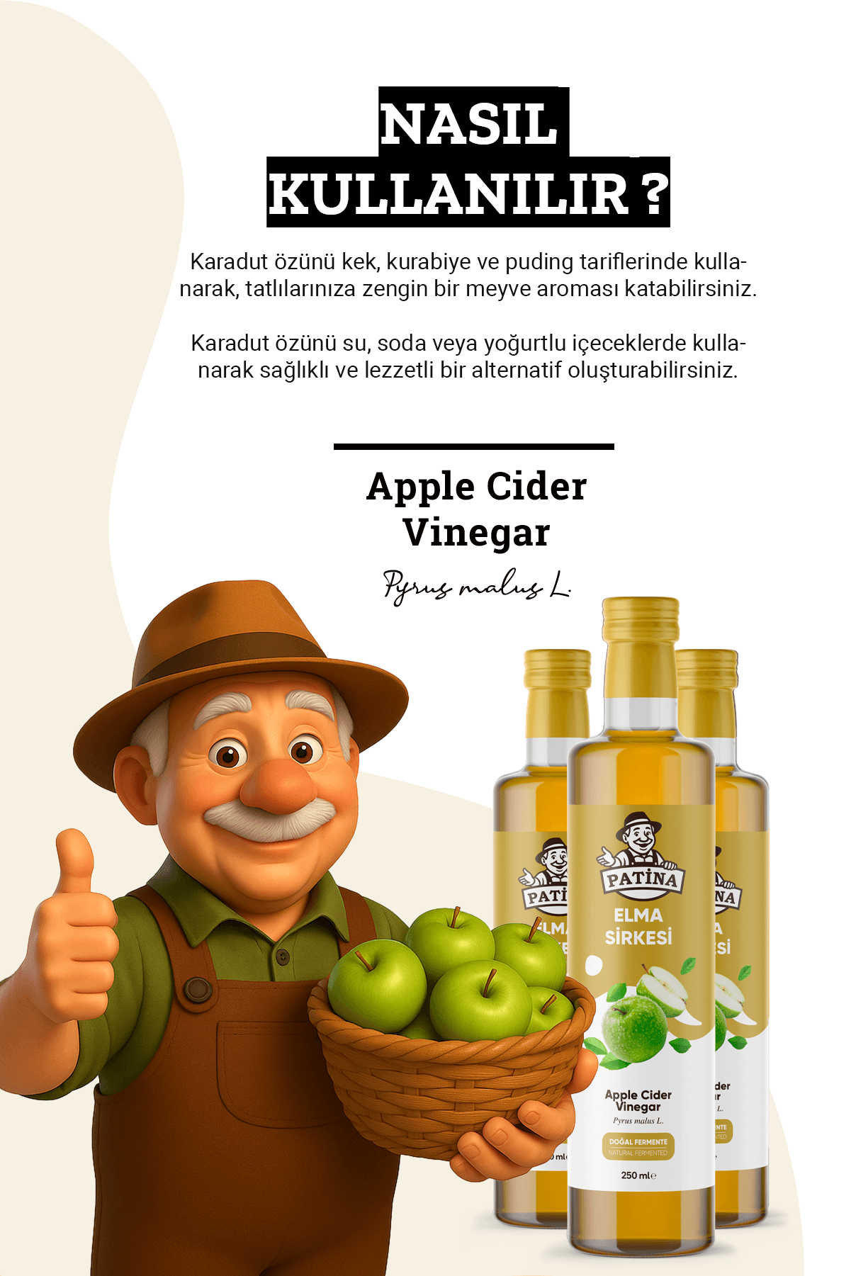 Doğal Fermantasyon Yeşil Elma Sirkesi