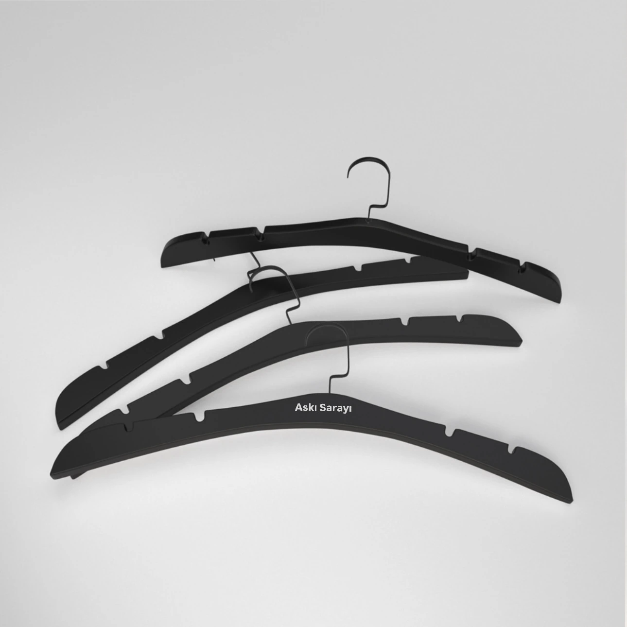 Siyah Ahşap Gelinlik Ve Abiye Askısı Özel Amerikan Kanca