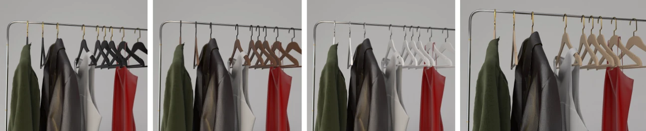 Ahşap Görünümlü Elbise Askıları