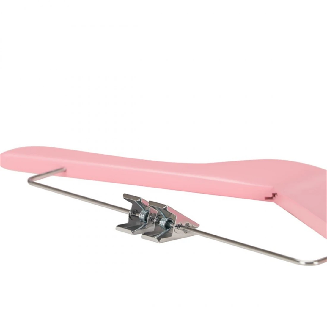 Pembe Ahşap Çocuk Ve Bebek Askısı Alttan Klipsli Takım Askısı 