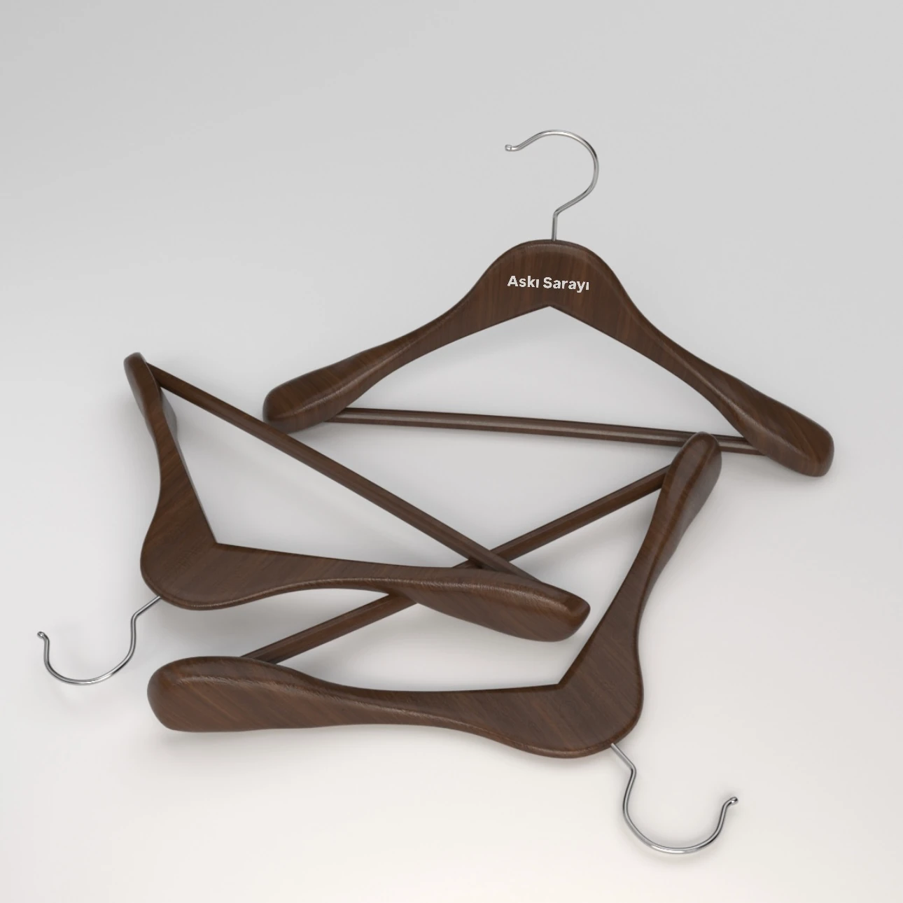Premium Seri Ahşap Ceket Ve Palto Askısı Standart Kanca 