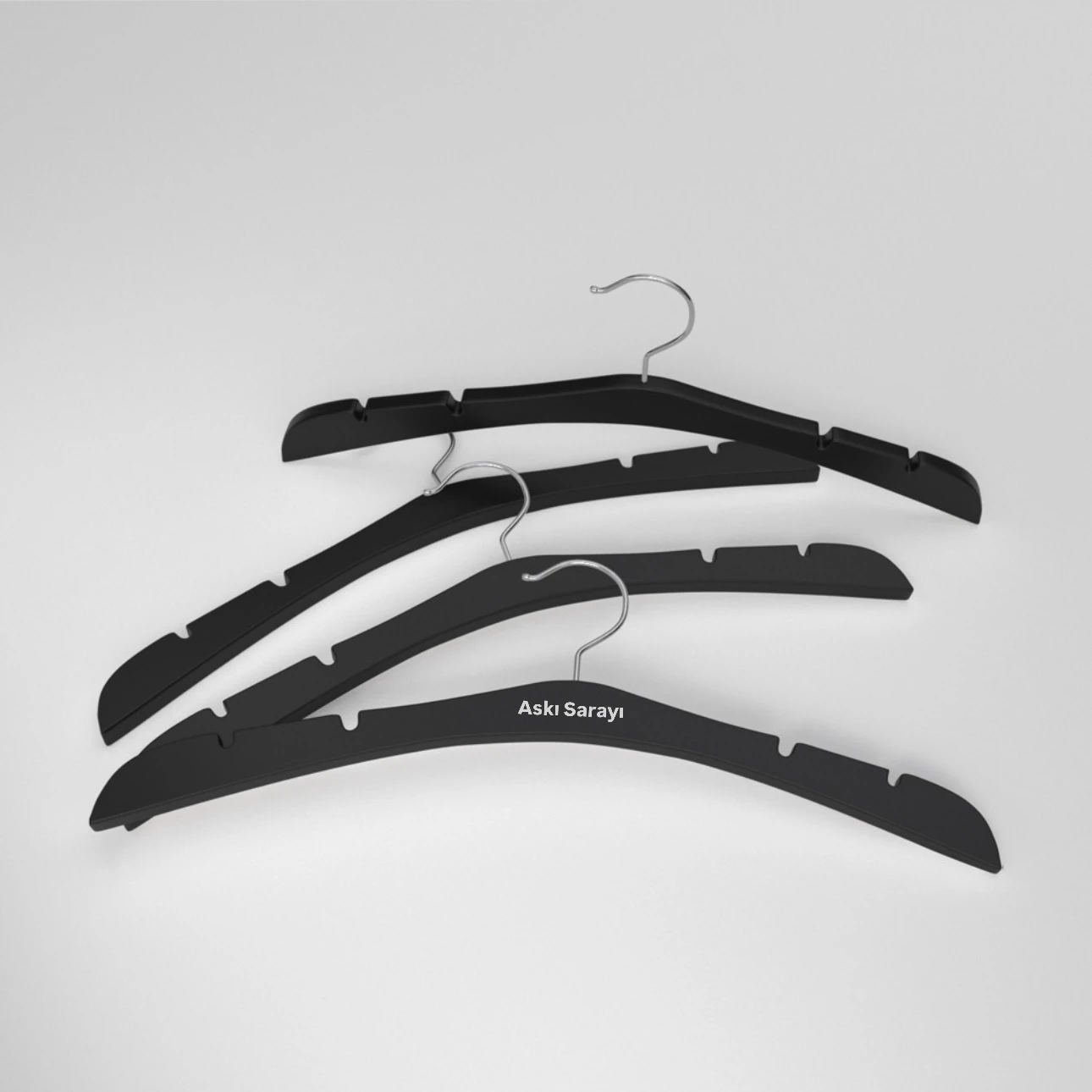 Siyah Ahşap Gelinlik Ve Abiye Askısı Standart Kalın Kanca