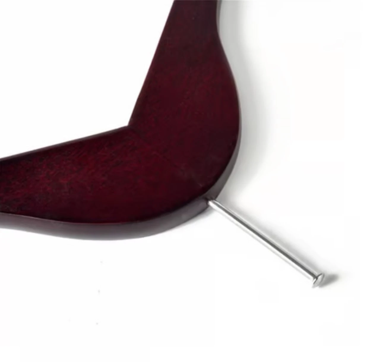 Ceviz Otel Askısı Elbise Ve Kıyafet Askısı Otel Çivili ( Anti Hırsızlık Önleyici )+ Otel Halkası Dahil