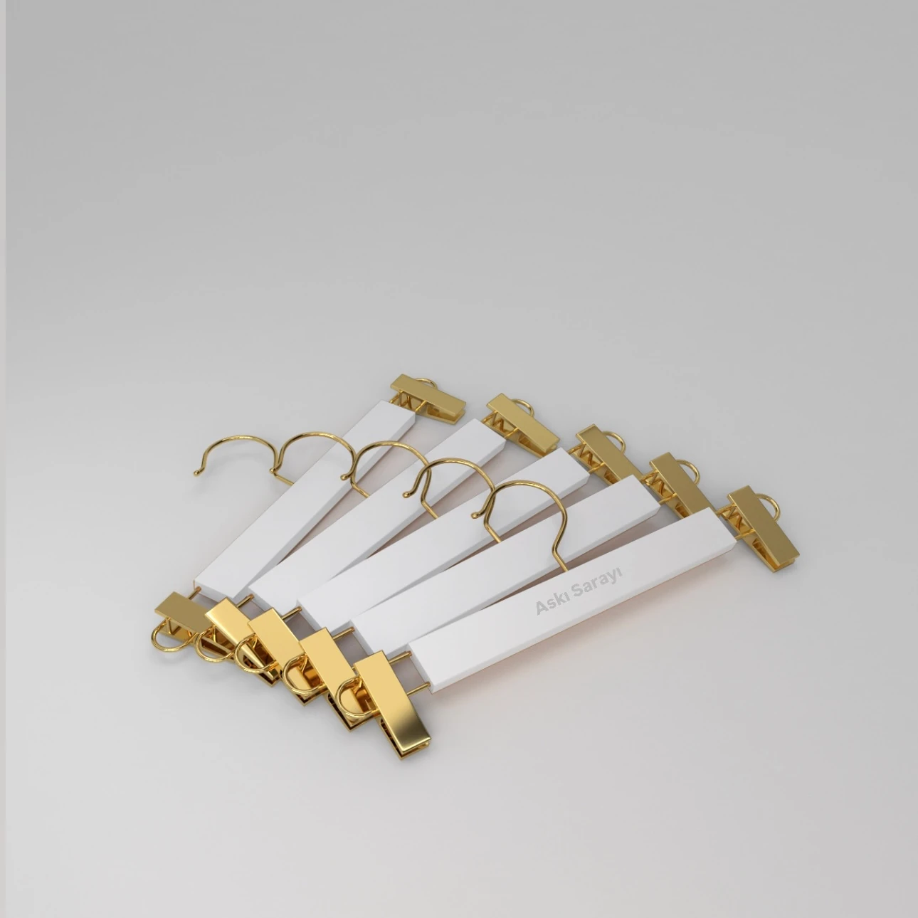 Beyaz Ahşap Pantolon Ve Etek Askısı Standart Kanca