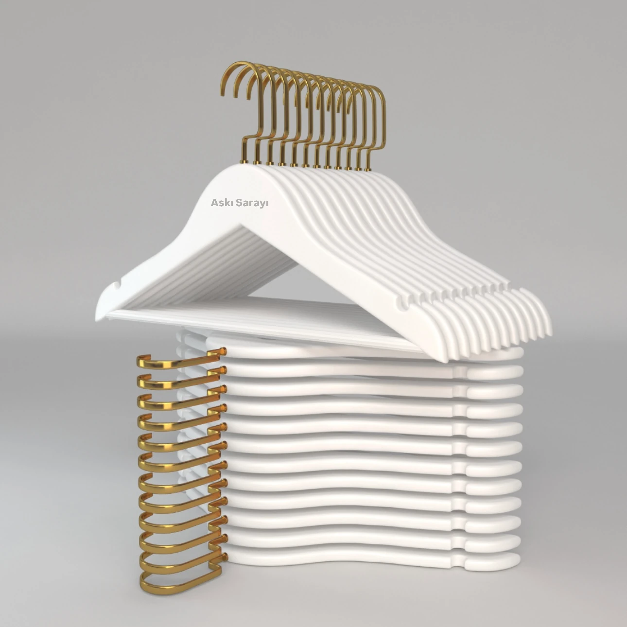 Beyaz Ahşap Çocuk Ve Bebek Askısı Premium Özel Amerikan Kanca 