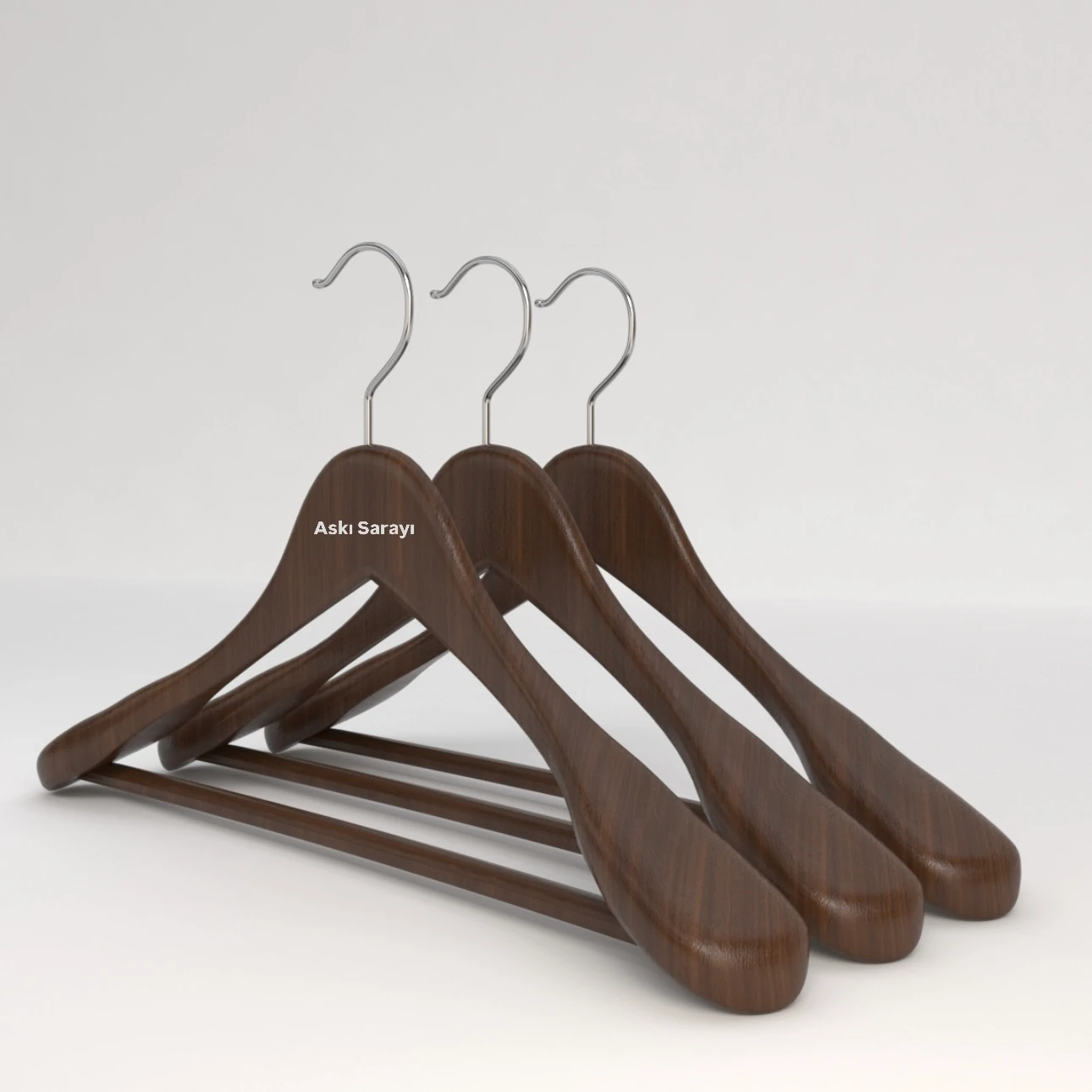Premium Seri Ahşap Ceket Ve Palto Askısı Standart Kanca 