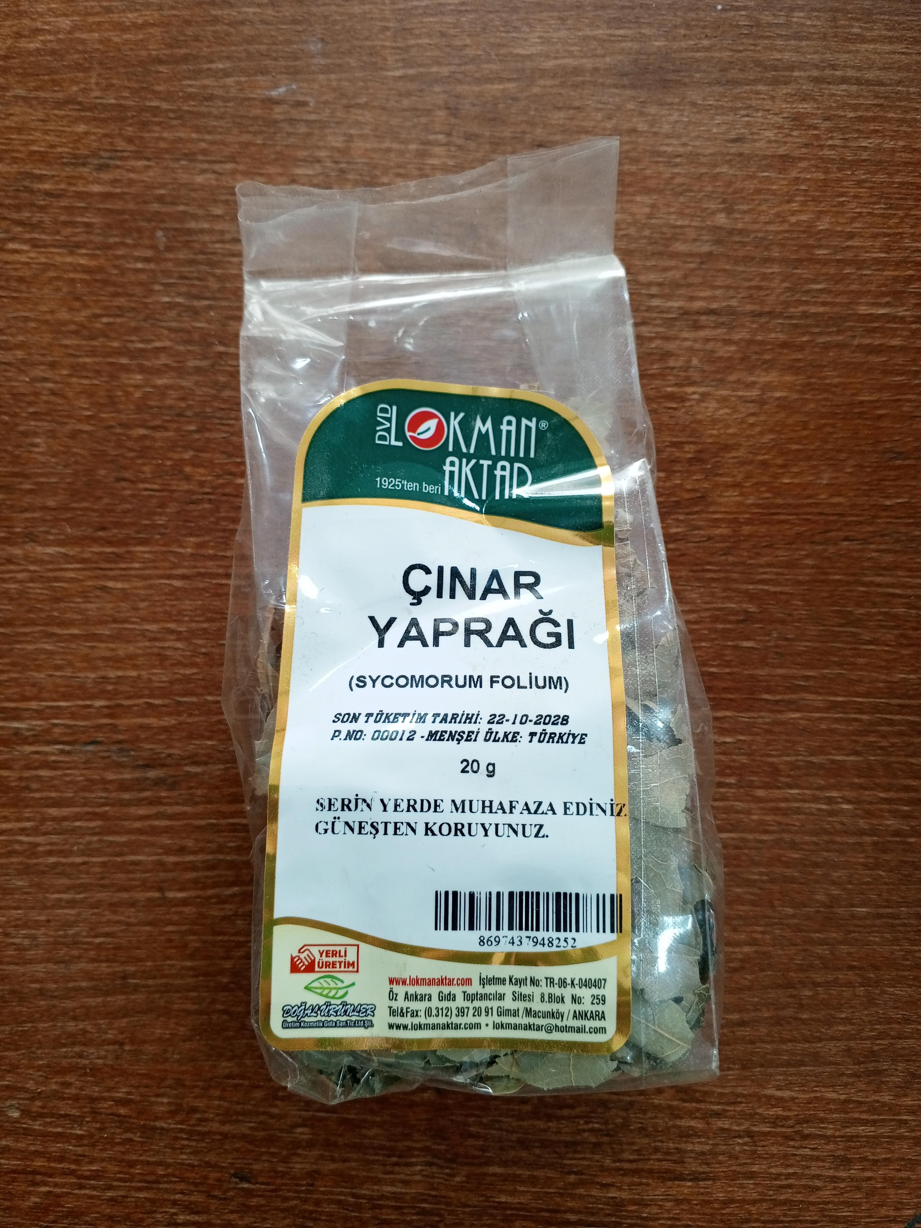 Çınar Yaprağı 20 gr
