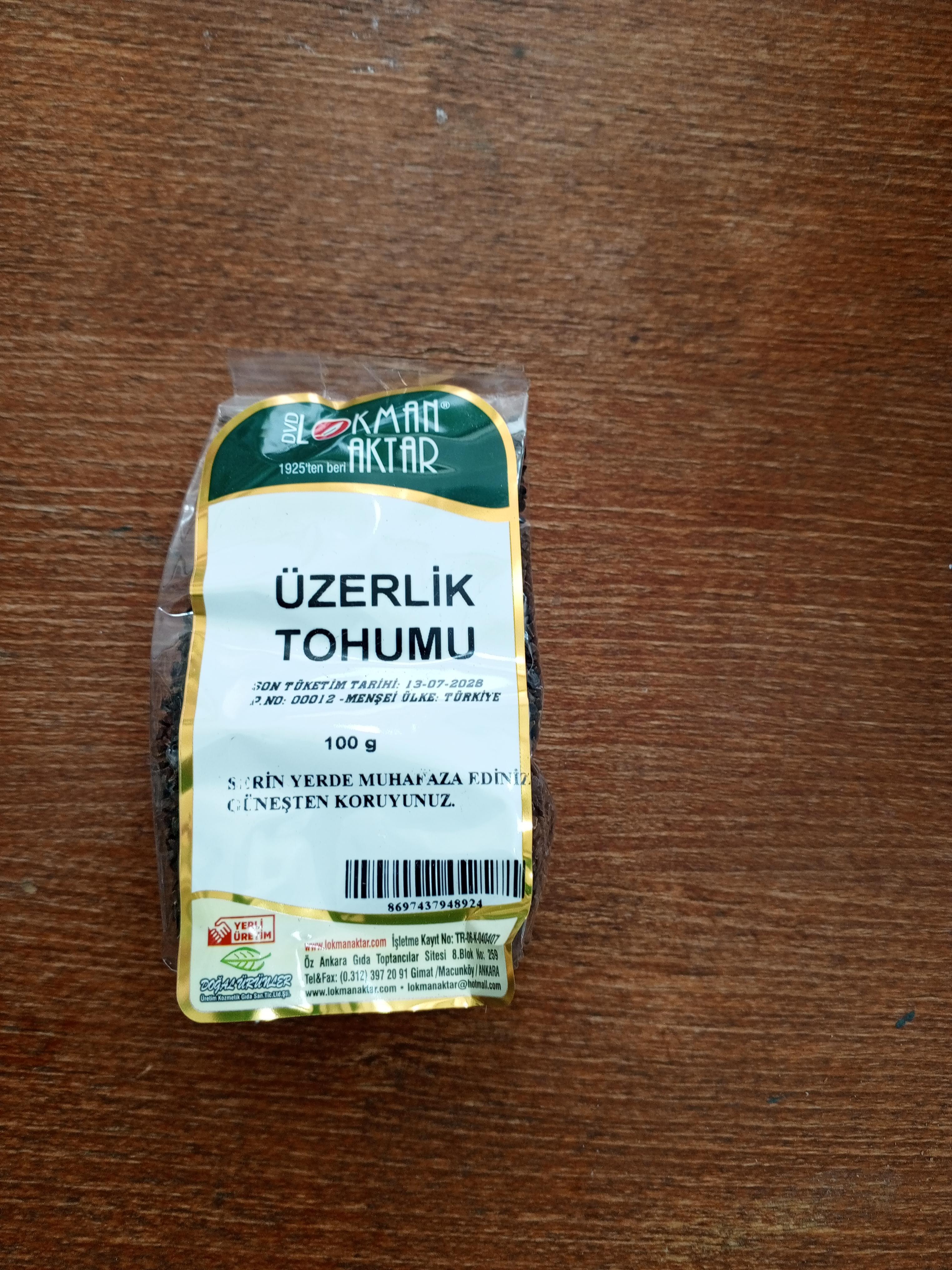 Üzerlik Tohumu 100 gr