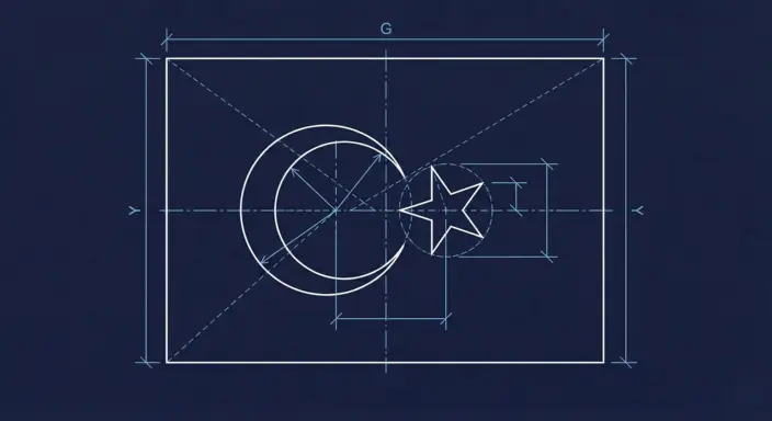 Türk Bayrağı Teknik Çizimi