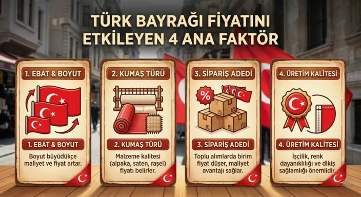 Türk bayrağı fiyatını etkileyen faktörler