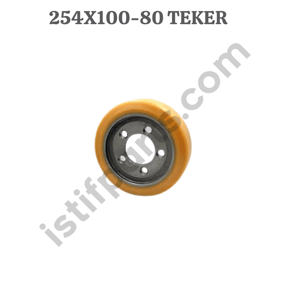 254X100X80 YÜRÜYÜŞ TEKERİ 5 BİJONLU POLİÜRETAN