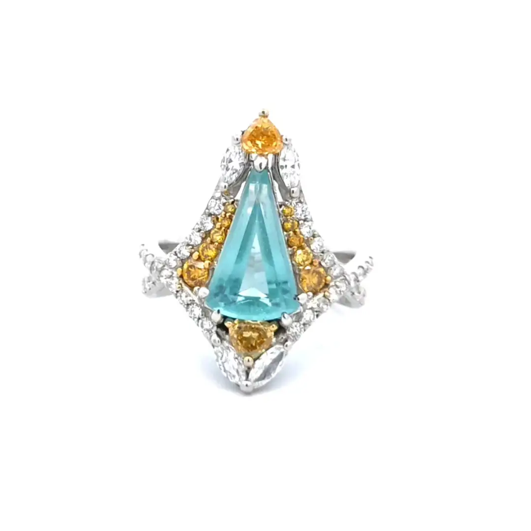 Apatite New Age Art Deco Yüzük