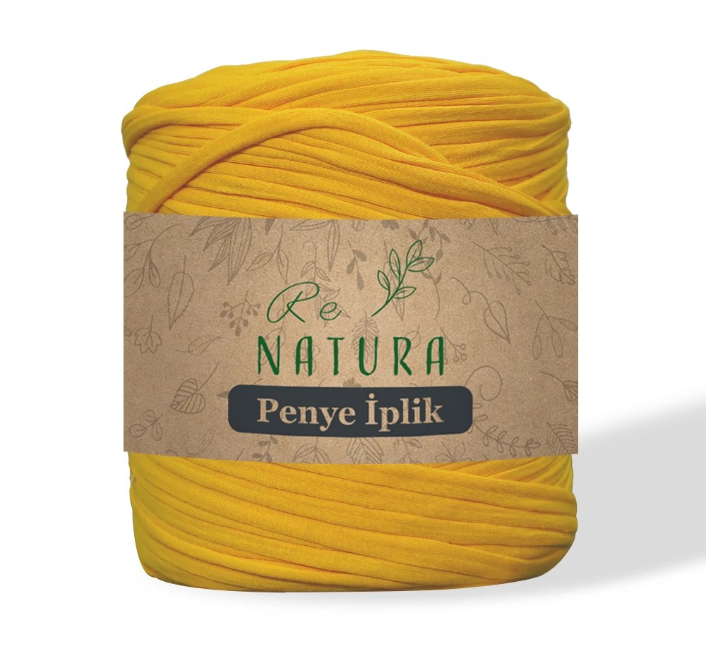 BÜYÜK BOY PENYE İP - SARI TONLARI - KOYU SARI2