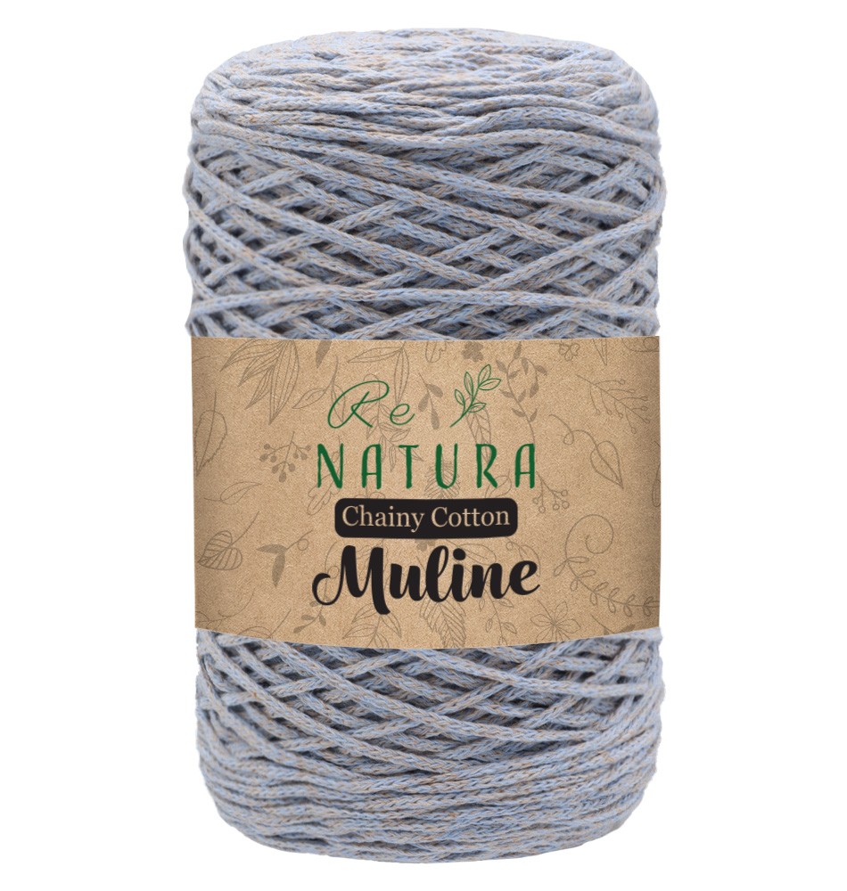 Chainy Cotton Muline - BEBE MAVİ / AÇIK BEJ