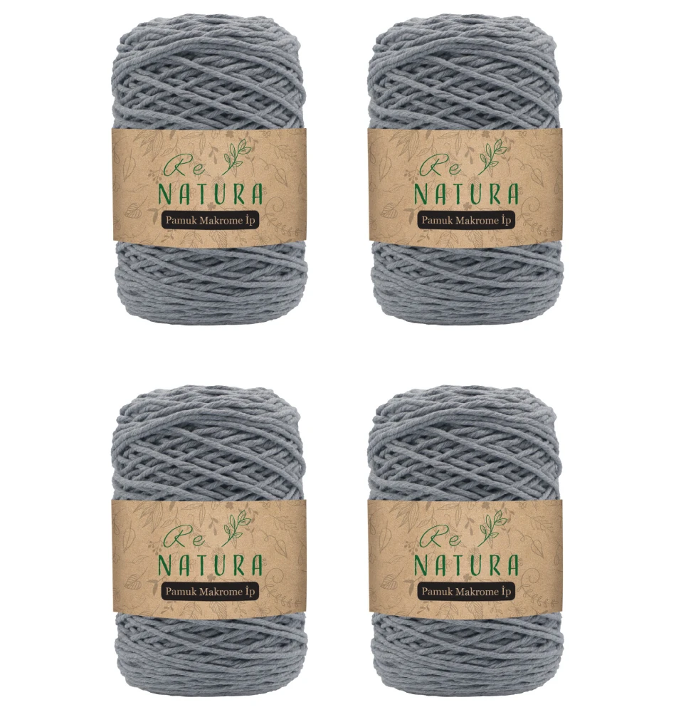 4'lü Taranabilir Makrome İp Seti - FÜME