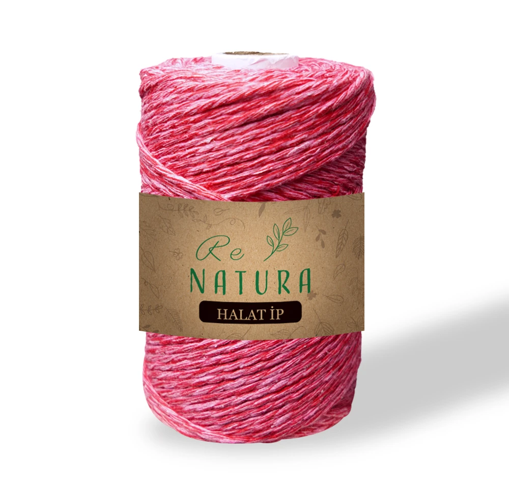 Halat Makrome İpi 3mm 500gr - KIRMIZI-PEMBE
