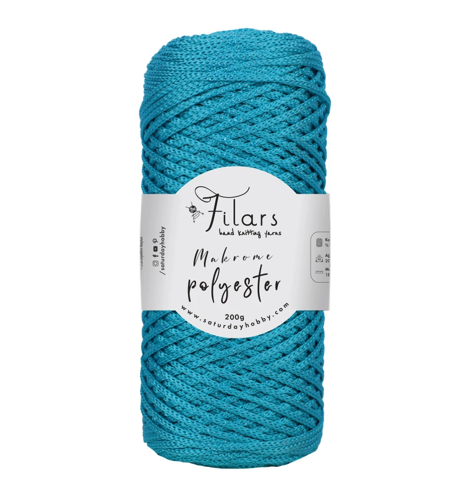 Polyester Makrome 200gr - TURKUAZ