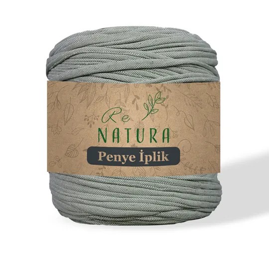 BÜYÜK BOY PENYE İP - GRİ TONLARI - DOKULU GRİ