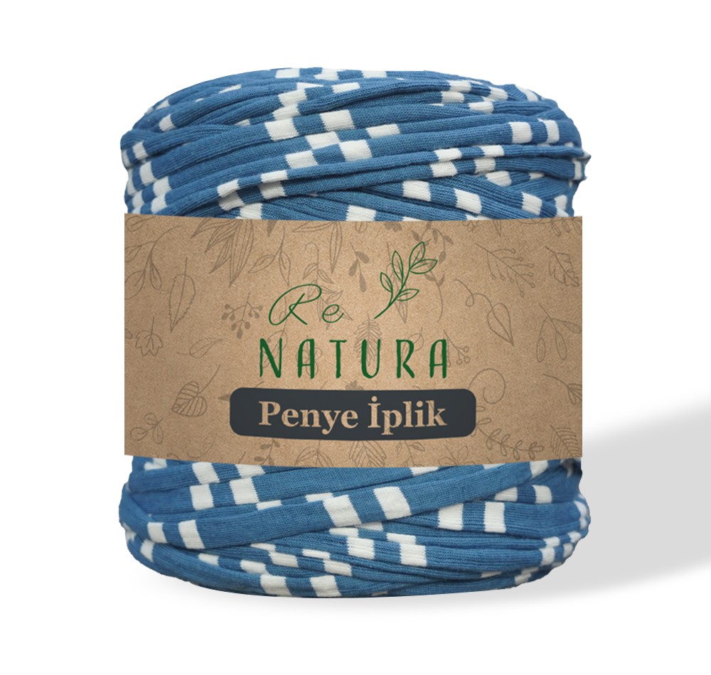 Büyük Boy Baskılı Penye İp - MAVİ DÜŞLER